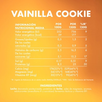 Proteínas líquido sabor vainilla y galletas desnatado 0% m.g. 0% azúcares añadidos sin lactosa botella 300 g - Danone Yopro