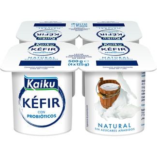 Kéfir natural sin azúcares añadidos pack 4 unidades 125 g - Kaiku