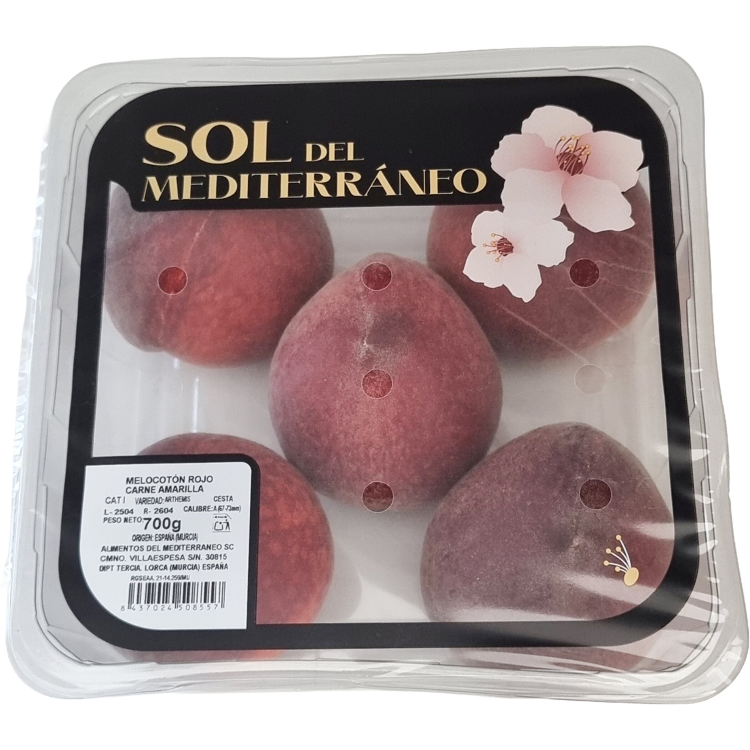 Melocotón rojo tarrina 700 g