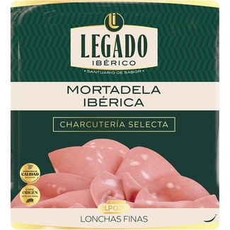 Corte Fresco mortadela ibérica en lonchas finas sin gluten sin lactosa envase 150 g - Legado Iberico