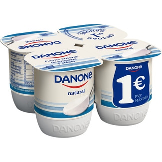 DANONE yogur natural pack 4 unidades 120 g