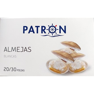 PATRON almejas blancas 20/30 piezas lata 63 g neto escurrido