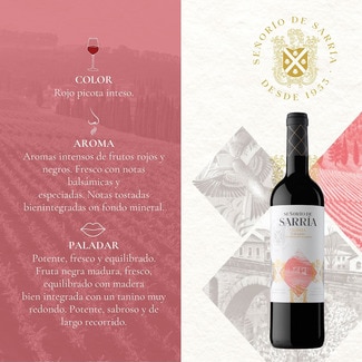 Vino tinto crianza DO Navarra botella 75 cl - Señorio De Sarria