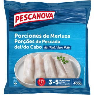 Porciones de merluza del Cabo sin piel 3-5 porciones bolsa 400 g - Pescanova