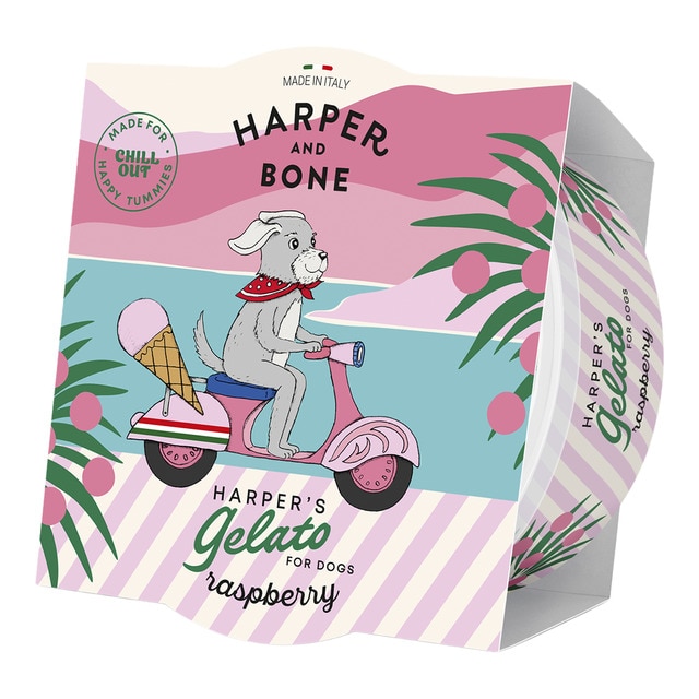 Snack helado para perros sabor frambuesa Harper&Bone 40 g