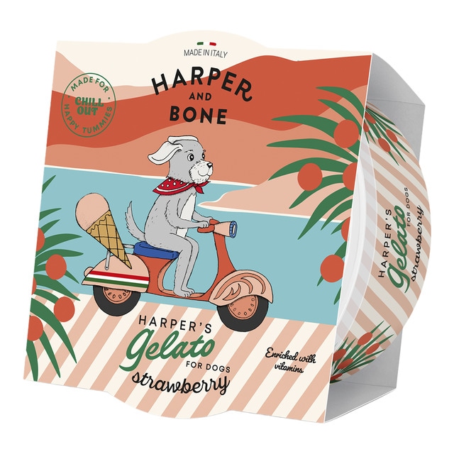 Snack helado para perros sabor fresa Harper&Bone 40 g