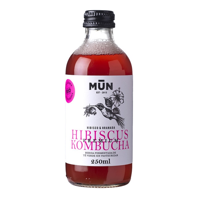 Té probiótico Hibiscus Kombucha con granada e hibisco