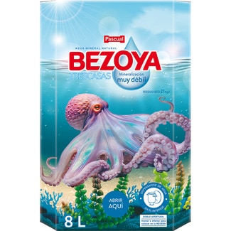 Agua mineral natural de mineralización muy débil Bag in Box caja 8 l con dispensador de agua en el interior - Bezoya