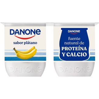 Yogur sabor plátano sin gluten pack 4 unidades 120 g - Danone