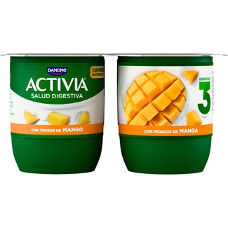 Bífidus con trozos de mango pack 4 unidades 120 g - Danone Activia