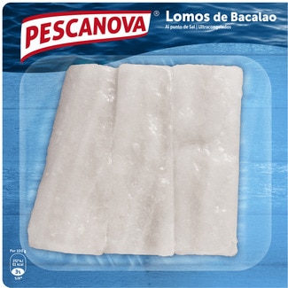 Lomos de bacalao en su punto de sal bandeja 300 g neto escurrido - Pescanova