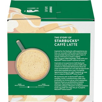 Café con leche estuche 12 cápsulas compatibles con cafeteras Dolce Gusto - Starbucks