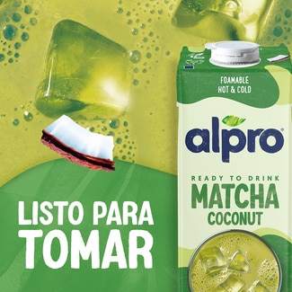 Bebida vegetal de matcha con coco y soja 100% vegetal brik 1 l - Alpro