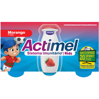 Kids L. Casei con fresa sin gluten pack 6 unidades 100 g - Danone Actimel