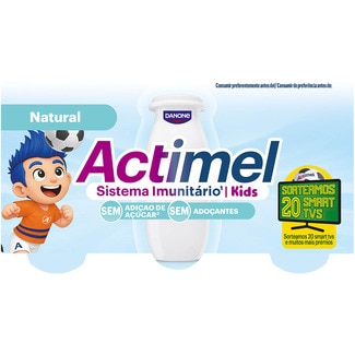 Kids L. Casei natural sin azúcares añadidos pack 6 unidades 100 g - Danone Actimel