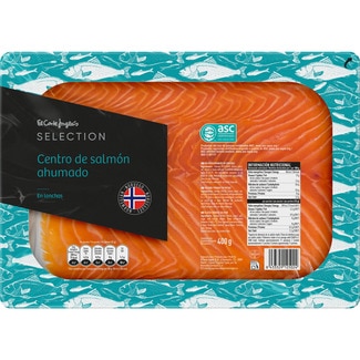 Centro de salmón ahumado noruego en lonchas envase 400 g - El Corte Ingles Selection