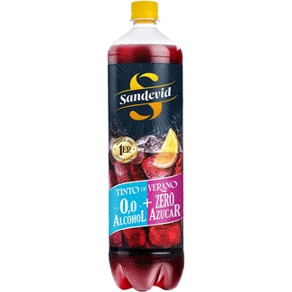 Tinto de verano limón 0% alcohol 0% azúcar botella 1,5 l - Sandevid