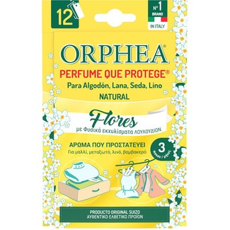 Ambientador perfumador de armarios Natural Flores Protege Algodón, Lana, Seda, Lino ORPHEA