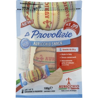 Queso italiano provolone dulce snacks 5x20g AURICCHIO