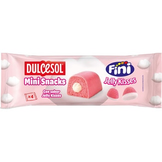 Mini snacks Jelly Kisses pastelitos de fresa 4 unidades envasadas individualmente DULCESOL