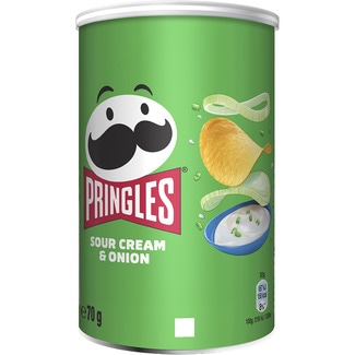 Aperitivo frito de patata sabor Sour Cream & Onion lata 70 g - Pringles
