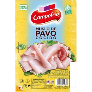 Muslo de pavo cocido en lonchas sin gluten sin lactosa CAMPOFRIO