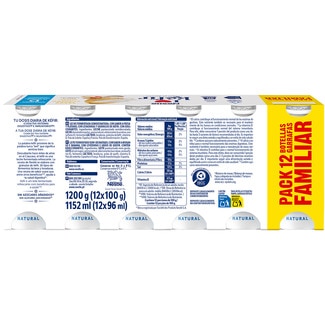 Kéfir sabor fresa plátano pack familiar 12 unidades 100 g - Nestle