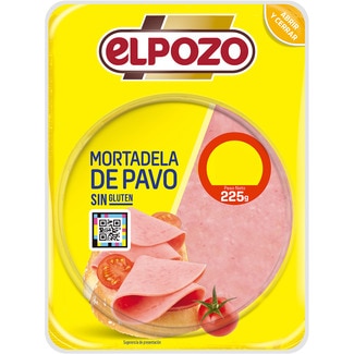 Mortadela de pavo maxi en lonchas sin gluten envase 225 g - Elpozo