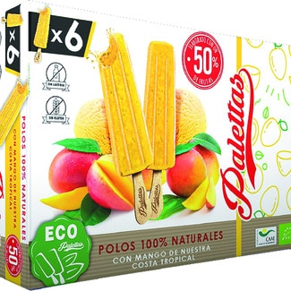 Polos de frambuesa ecológicos 100% naturales 6 unidades estuche 360 ml - Nordwik