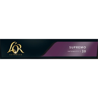 Café Supremo intensidad 10 estuche 20 cápsulas compatibles con máquinas Nespresso - L'or Espresso