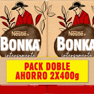 Café descafeinado molido intensidad 7 pack 2 paquetes 400 g - Bonka