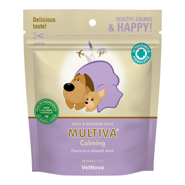 Multiva - Alimento complementario para perros pequeños y mini Multiva Calming 30 chews