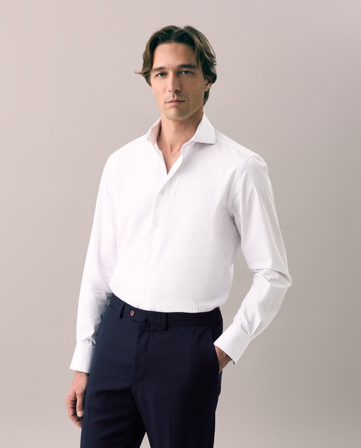 Camisa vestir slim fit 90% algodón 10% elastano