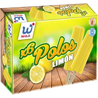 Polos de limón sin gluten y sin lactosa 6 unidades estuche 360 ml - Nordwik