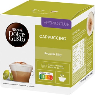 Café Cappuccino estuche 8 cápsulas de café + 8 cápsulas de leche - Nescafe Dolce Gusto