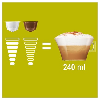 Café Cappuccino estuche 8 cápsulas de café + 8 cápsulas de leche - Nescafe Dolce Gusto