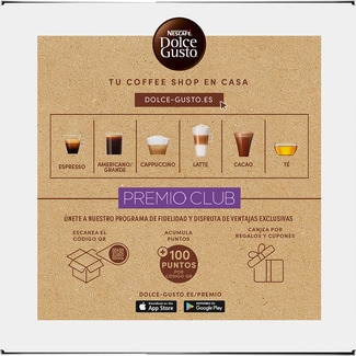 Café Extra Crema Colombia, Uganda, Brasil y Vietnam intensidad 8 Bonka Ristretto estuche 16 cápsulas - Nescafe Dolce Gusto
