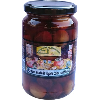 Aceituna marteña rajada color cambiante mediana ENCURTIDOS MURCIANOS