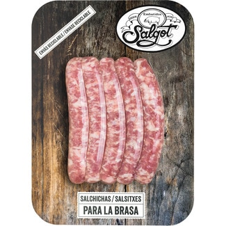 Salchichas frescas con pimienta sin gluten y sin lactosa bandeja 240 g - Salgot
