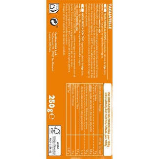 Pasta fresca tagliatelle al huevo laminado al bronce con huevos frescos 2 raciones envase 250 g - Giovanni Rana