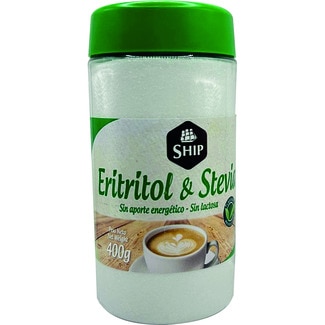 0% Calorías eritritol y stevia en polvo sin lactosa bote 400 g - Ship