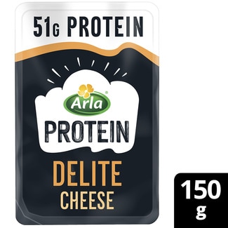 Protein queso de vaca 5% m.g. con proteínas 51 g en lonchas envase 150 g elaborado con leche pasteurizada - Arla
