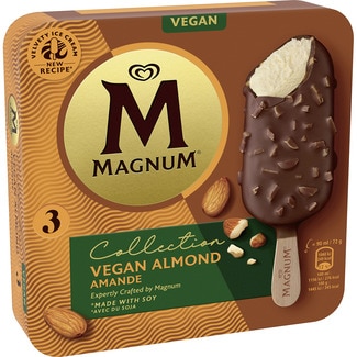 Collection helado chocolate y almendras vegano 3 unidades estuche 270 ml - Magnum