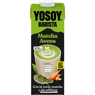Bebida de avena con té verde Matcha sin gluten YOSOY BARISTA
