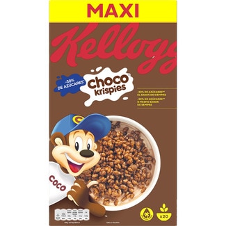 Cereales de desayuno arroz chocolateados paquete 600 g sin aceite de palma - Kellogg's Choco Krispies
