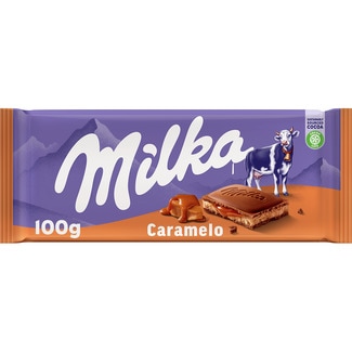 Chocolate con leche relleno de caramelo tableta 100 g - Milka