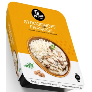 Strogonoff de Frango com Arroz Branco Tá Pronto