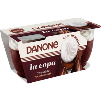 La Copa postre de chocolate con nata pack 2 unidades 110 g sin gluten - Danone