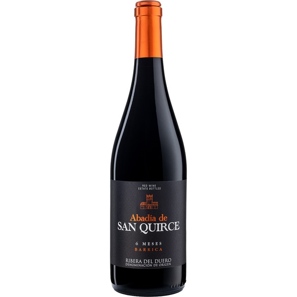 vino tinto 6 meses en barrica DO Ribera del Duero botella 75 cl - Abadia De San Quirce