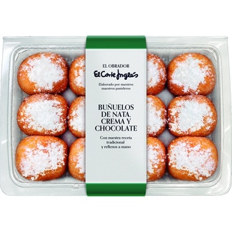 EL OBRADOR EL CORTE INGLES buñuelos surtidos bandeja 275 g